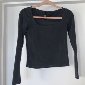 SKIMS Black Long Sleeve Tee